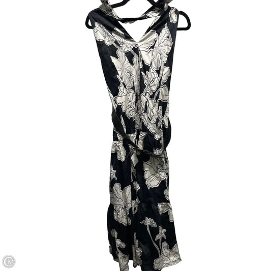 Dress Casual Midi By Donna Karan In Black & White, Size: 12