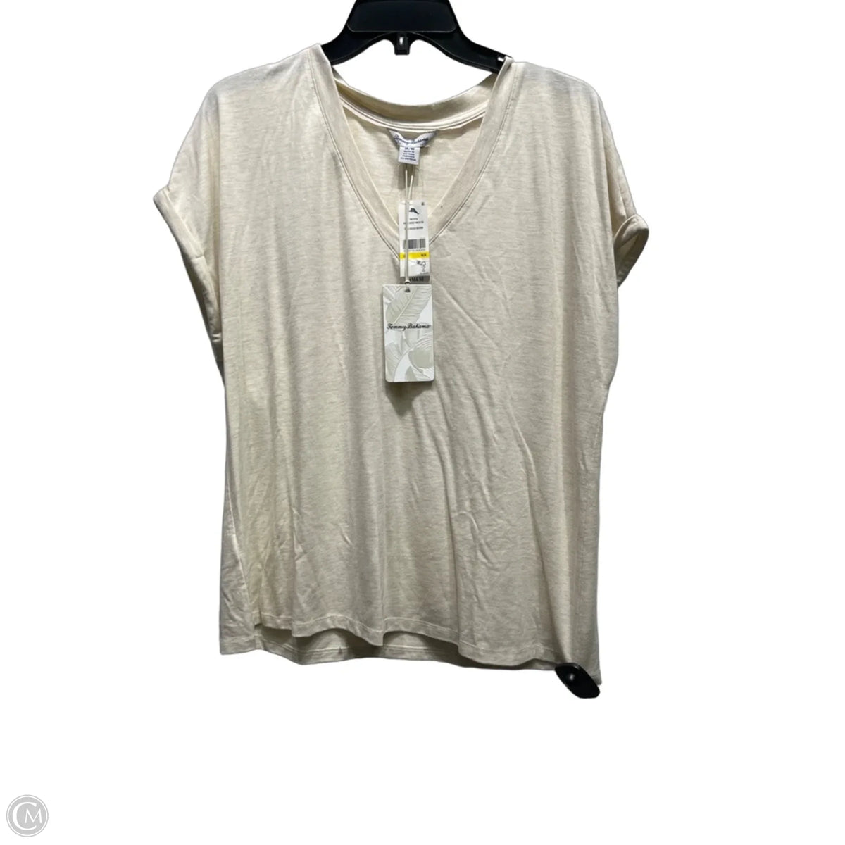 Top Short Sleeve Basic By Tommy Bahama In Cream, Size: M