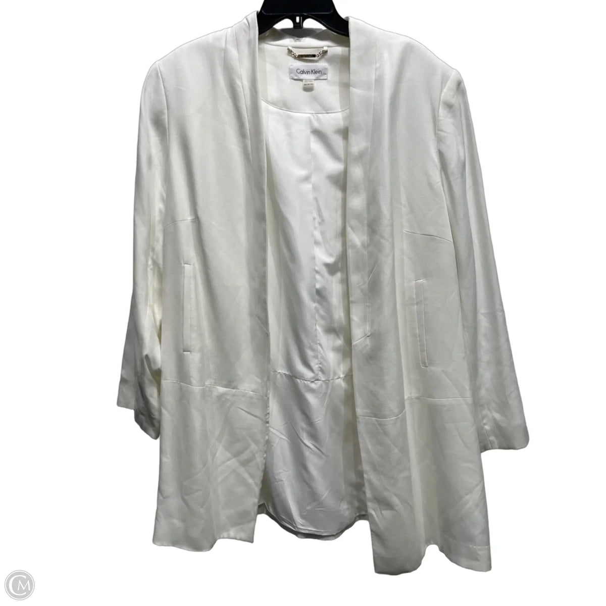 Blazer By Calvin Klein In White, Size: 18