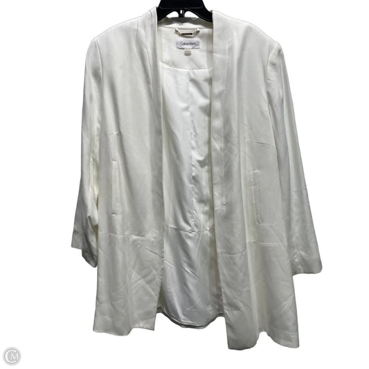 Blazer By Calvin Klein In White, Size: 18