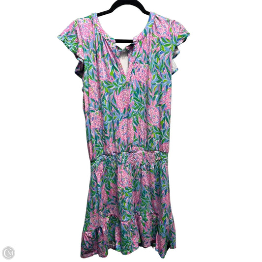 Romper Designer By Lilly Pulitzer In Blue & Pink, Size: L