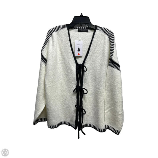 Sweater Cardigan By Zesica In Black & White, Size: L