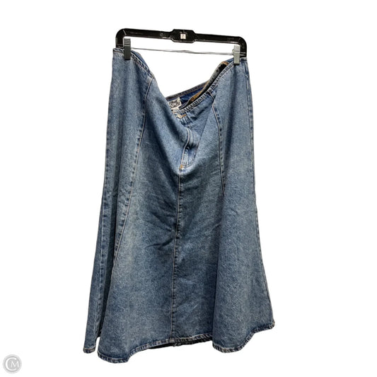 Skirt Midi By Future Collective In Blue Denim, Size: 18