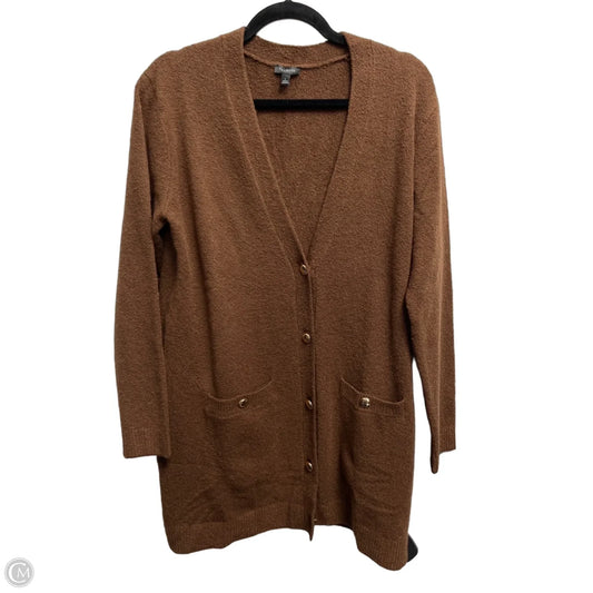 Sweater Cardigan By Talbots In Brown, Size: L