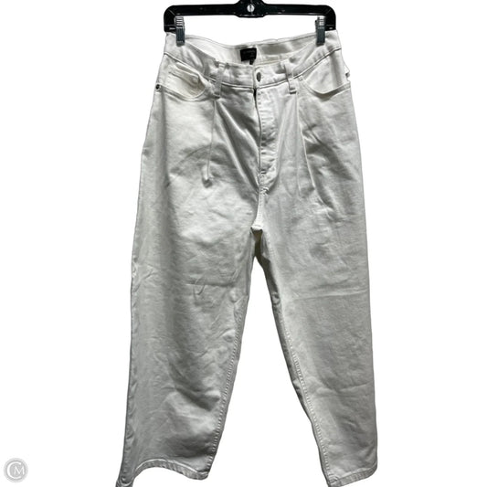 Jeans Wide Leg By Banana Republic In White Denim, Size: 12