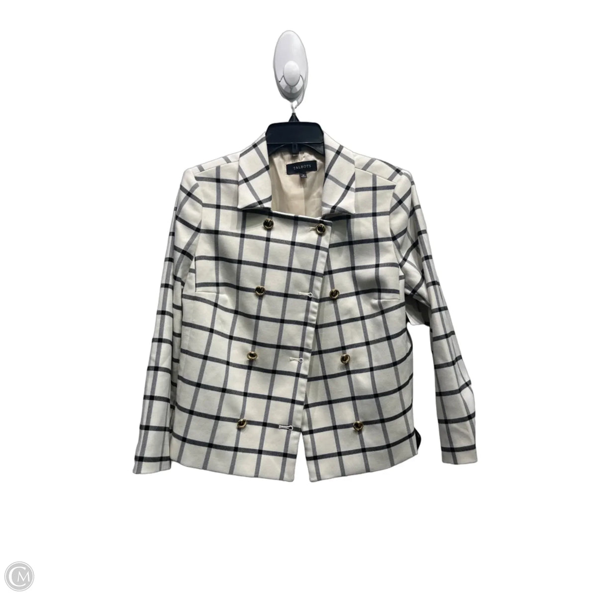 Blazer By Talbots In Black & White, Size: 10