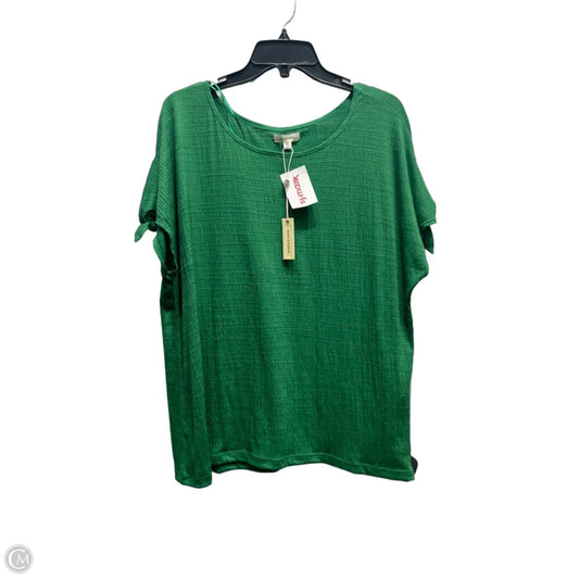 Top Short Sleeve By Max Studio In Green, Size: 2x