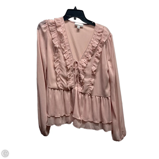 Top Long Sleeve By Jules & Leopold In Pink, Size: Xl