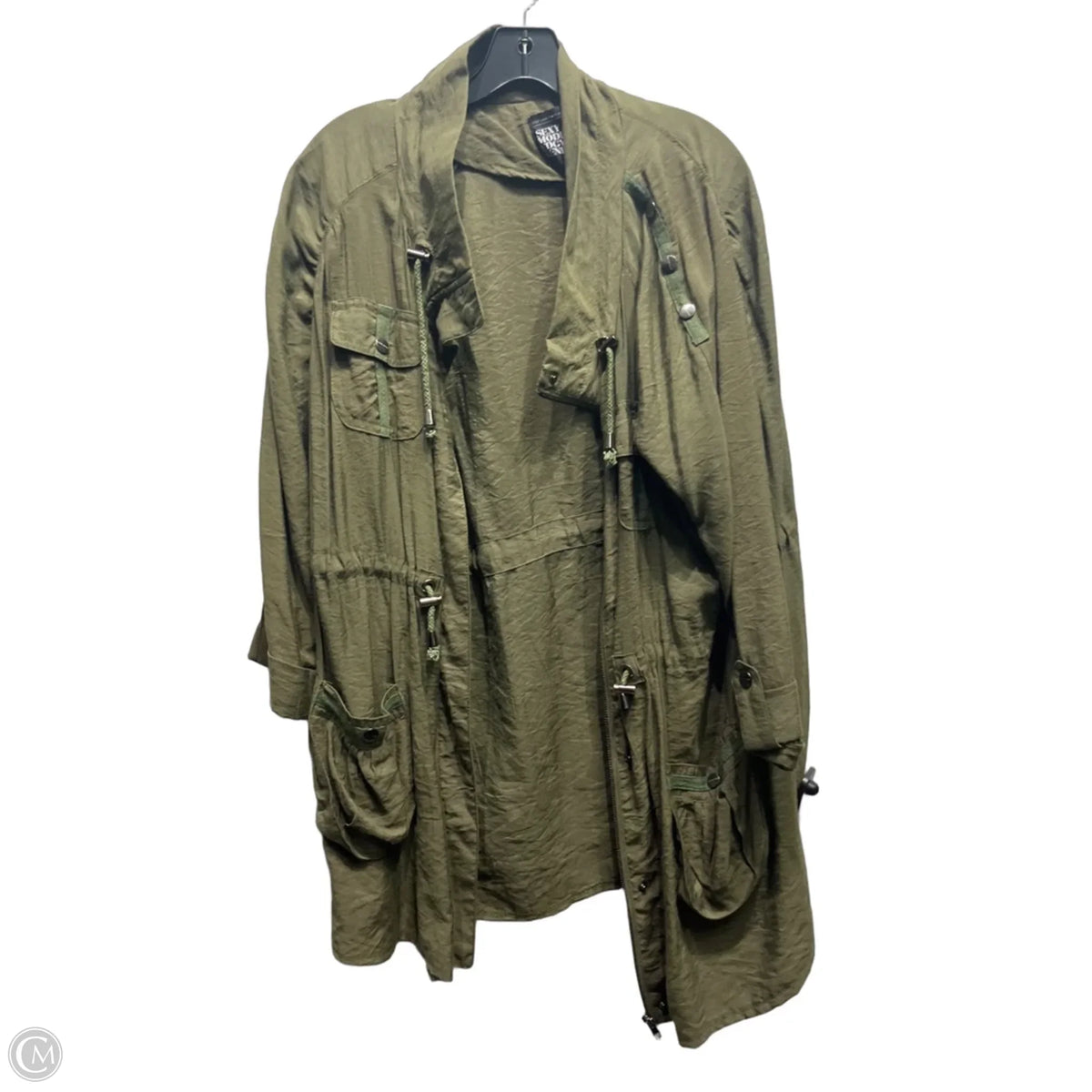 Jacket Utility By Clothes Mentor In Green, Size: M