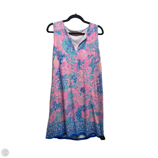 Dress Designer By Lilly Pulitzer In Blue & Pink, Size: L