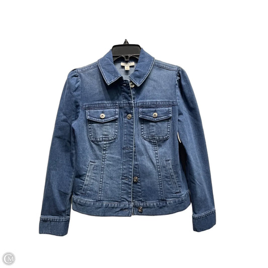 Jacket Denim By Style And Company In Blue Denim, Size: Sp