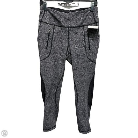 Athletic Leggings By Lululemon In Black & White, Size: 8