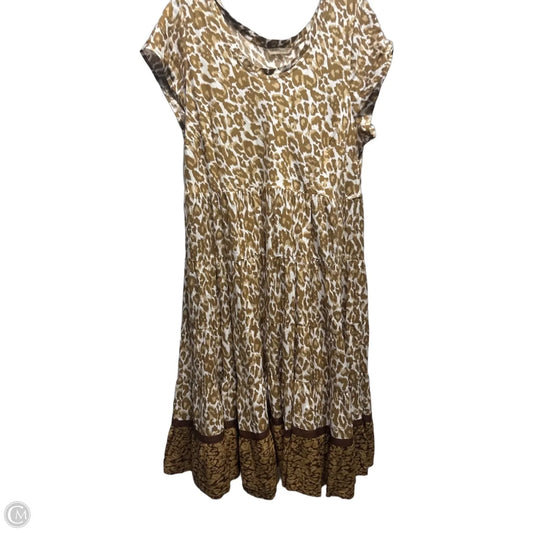 Dress Casual Maxi By Soft Surroundings In Tan & White, Size: 1x