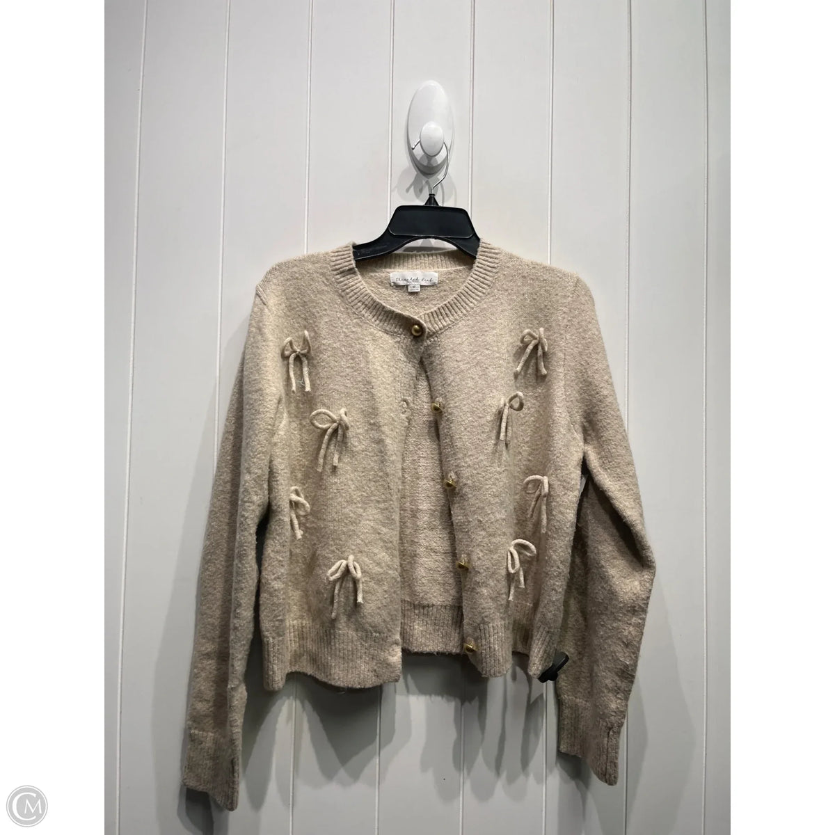 Sweater Cardigan By THREADED LEAF  In Tan, Size: M