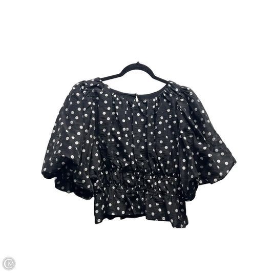 Top Short Sleeve By Joie In Black & White, Size: L