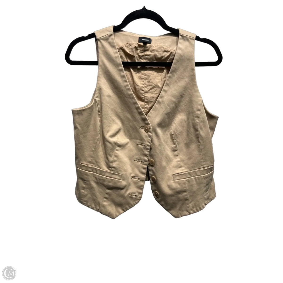Vest Other By Express In Tan, Size: M