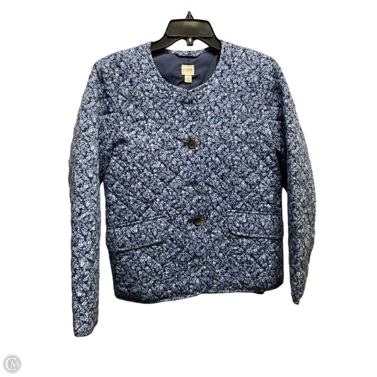 Jacket Puffer & Quilted By J. Crew In Blue & White, Size: 4
