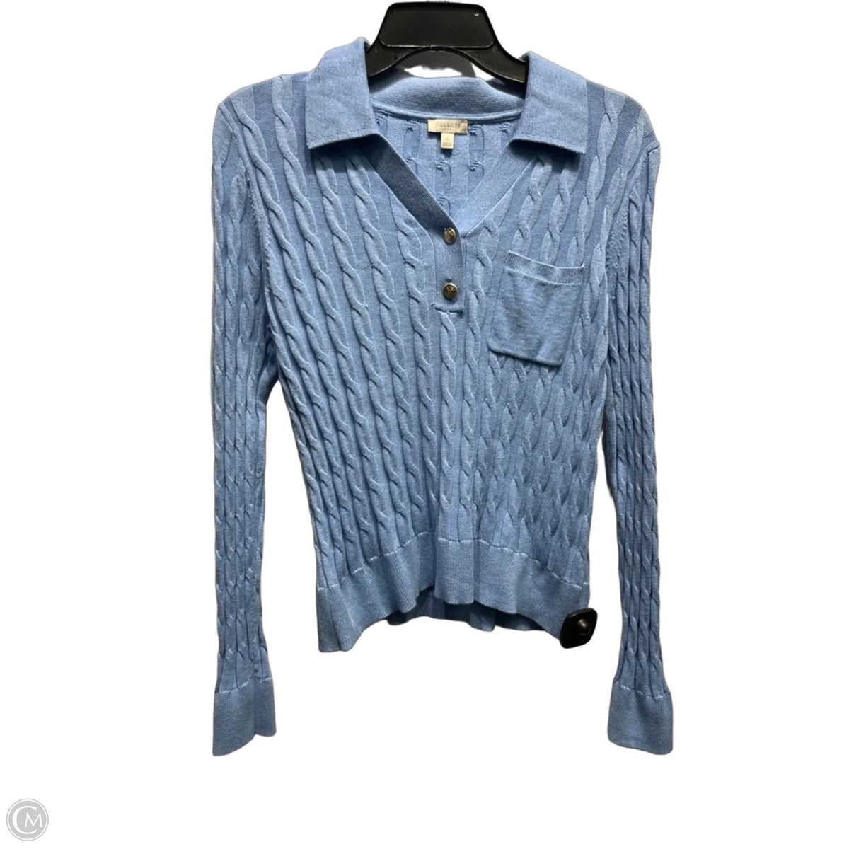 Top Long Sleeve By Talbots In Blue, Size: M