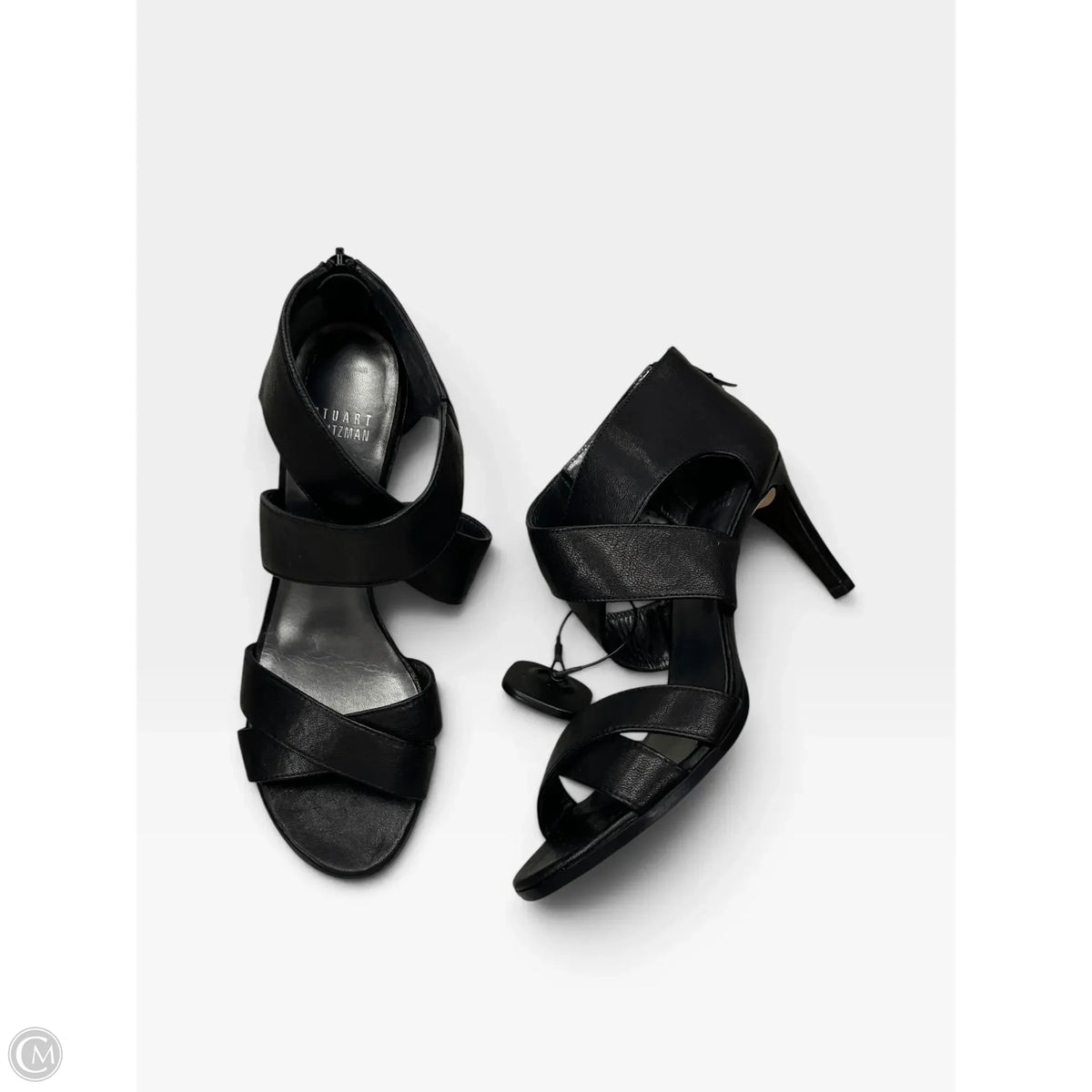 Sandals Designer By Stuart Weitzman In Black, Size: 8
