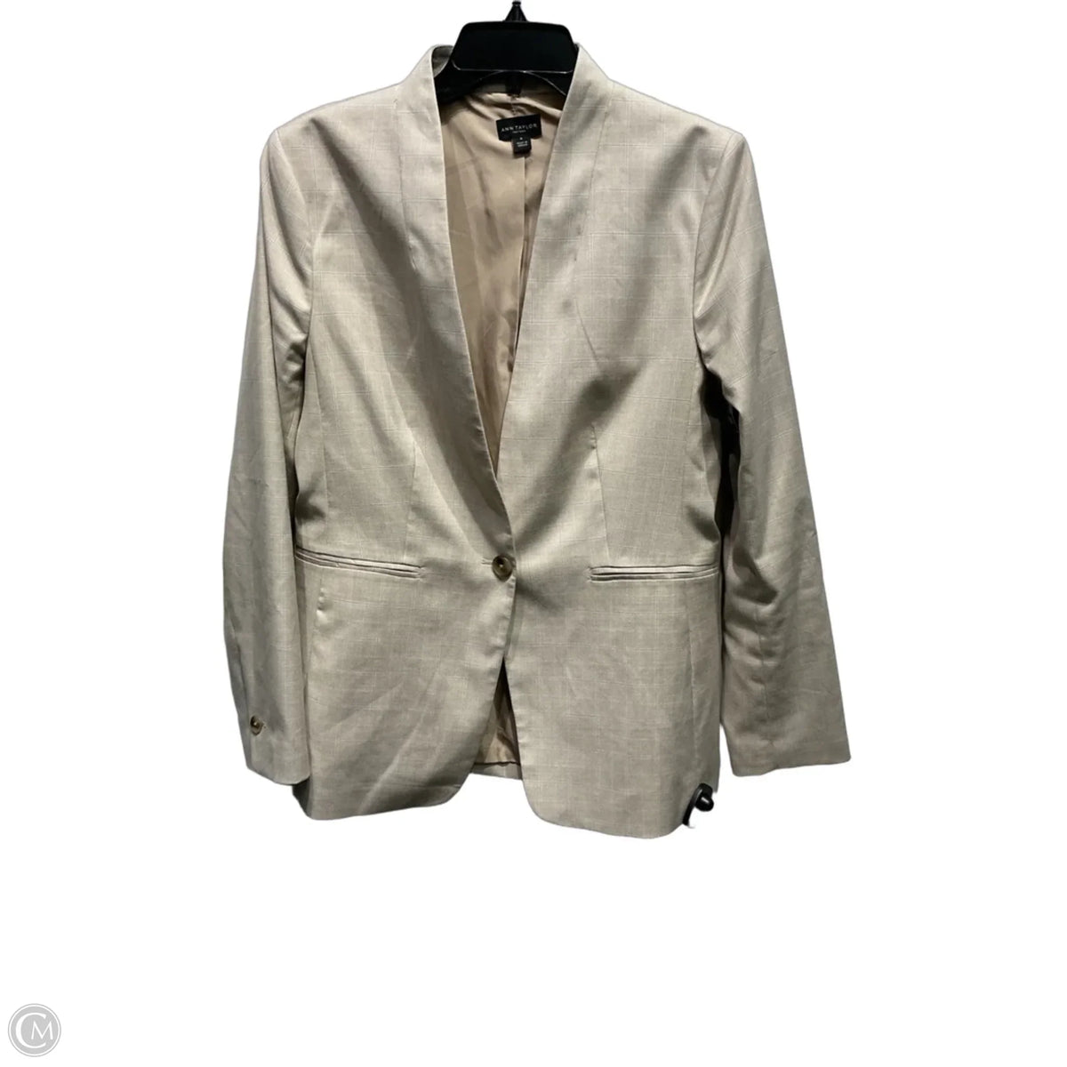 Blazer By Ann Taylor In Tan, Size: 4