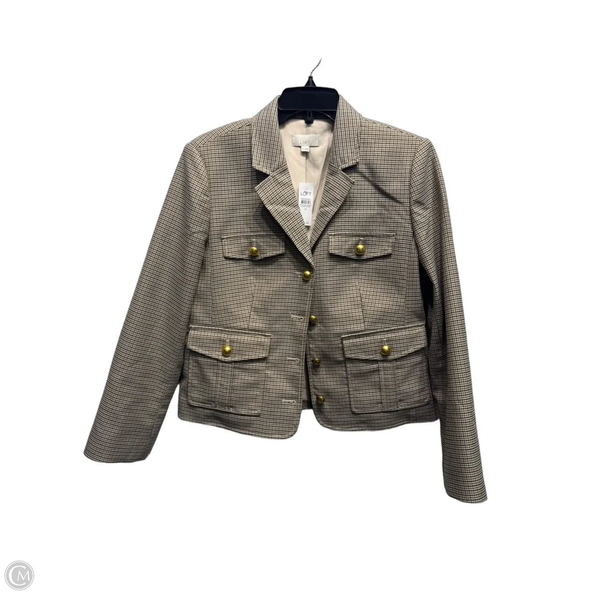 Blazer By Loft In Black & Cream, Size: M