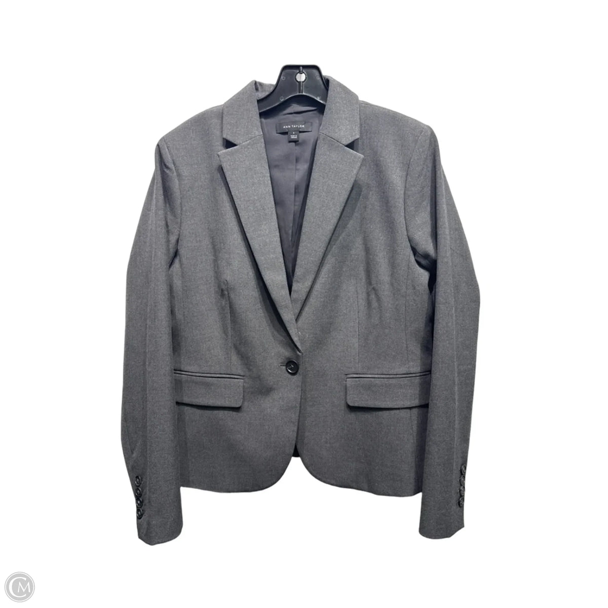 Blazer By Ann Taylor In Grey, Size: 6