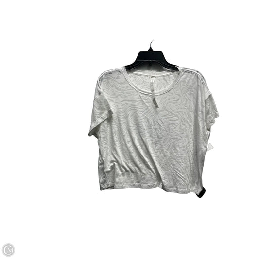Athletic Top Short Sleeve By Lululemon In White, Size: 10