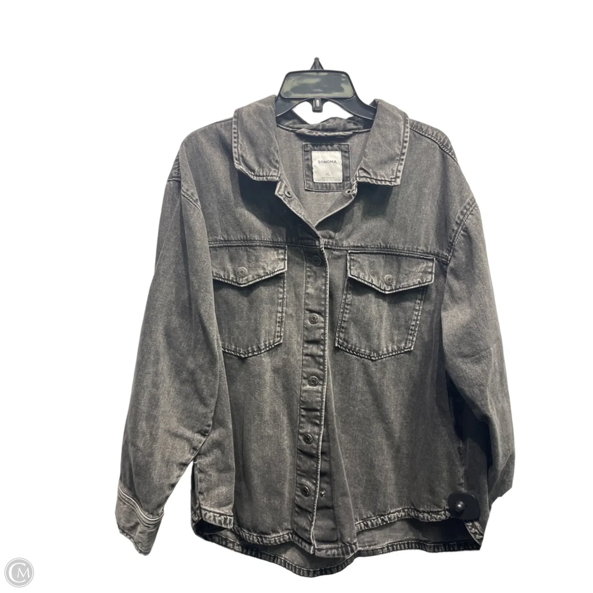 Jacket Denim By Sonoma In Grey Denim, Size: Xl