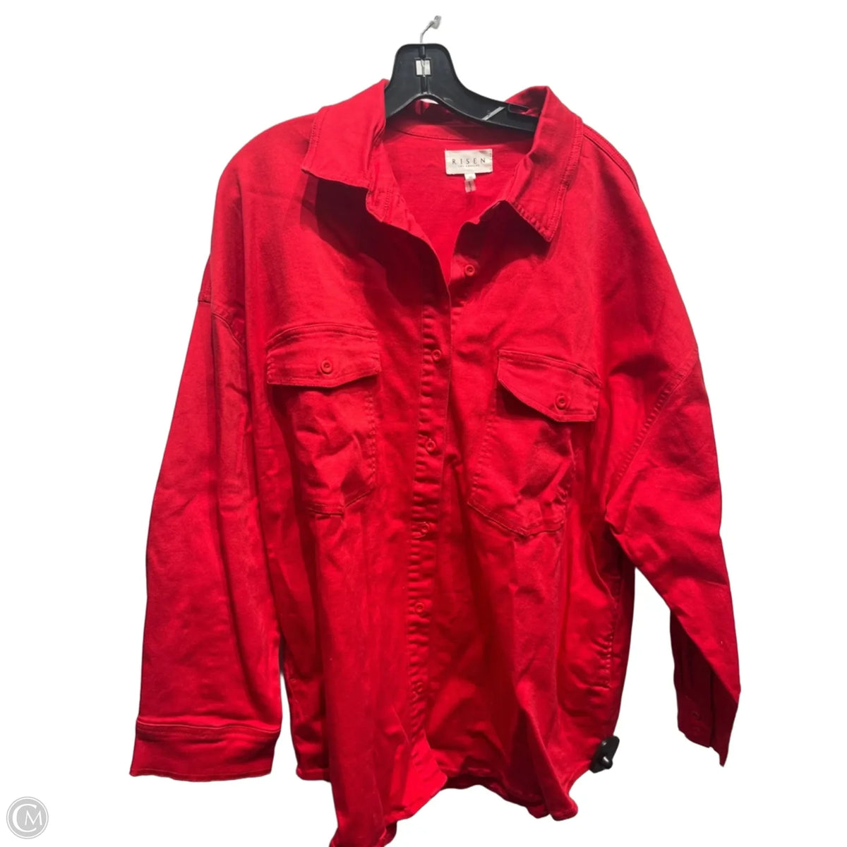 Jacket Denim By Risen In Red, Size: Xl