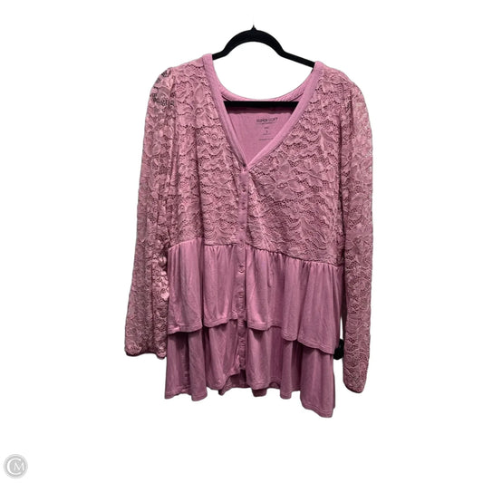 Top Long Sleeve By Torrid In Purple, Size: 3x