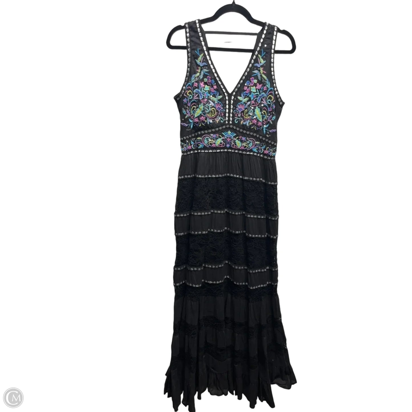 Dress Party Long By Boston Proper In Black & Blue, Size: S