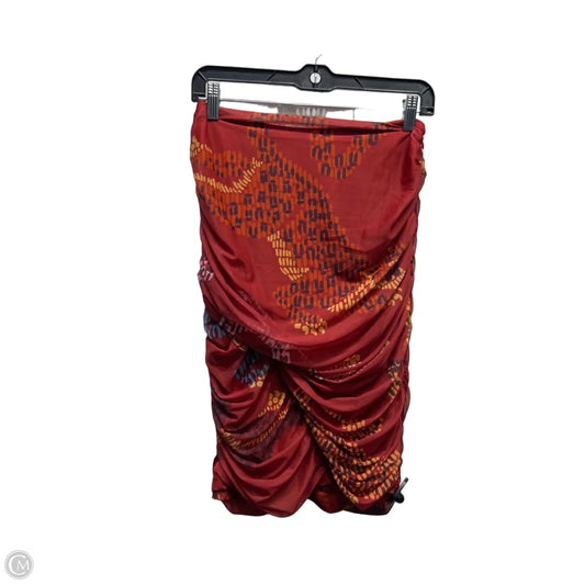 Skirt Midi By Farm Rio In Orange & Red, Size: S