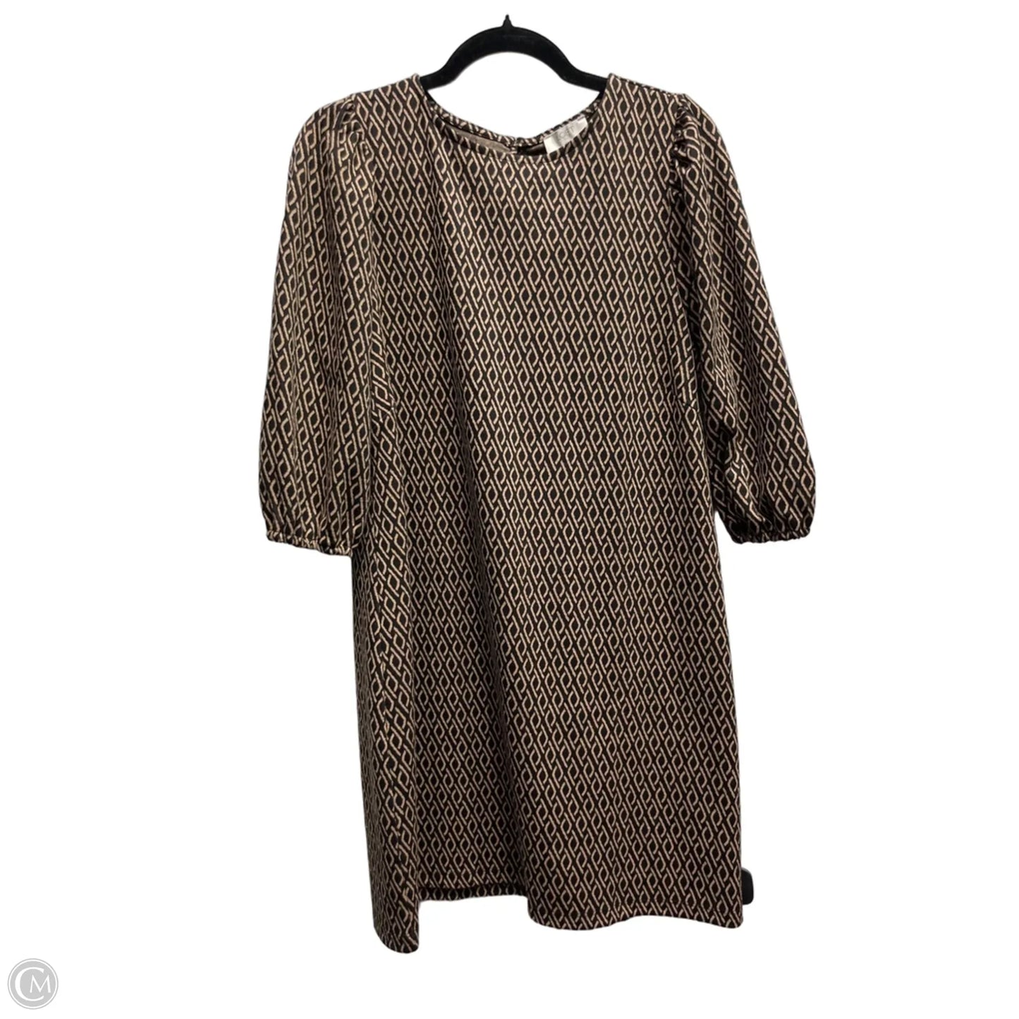 Dress Work By Loft In Black & Tan, Size: Lp