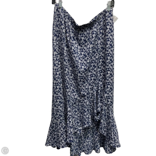 Skirt Maxi By Max Studio In Blue & White, Size: Xl
