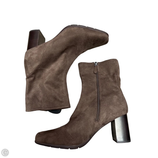 Boots Mid-calf Heels By Aerosoles In Brown, Size: 10.5