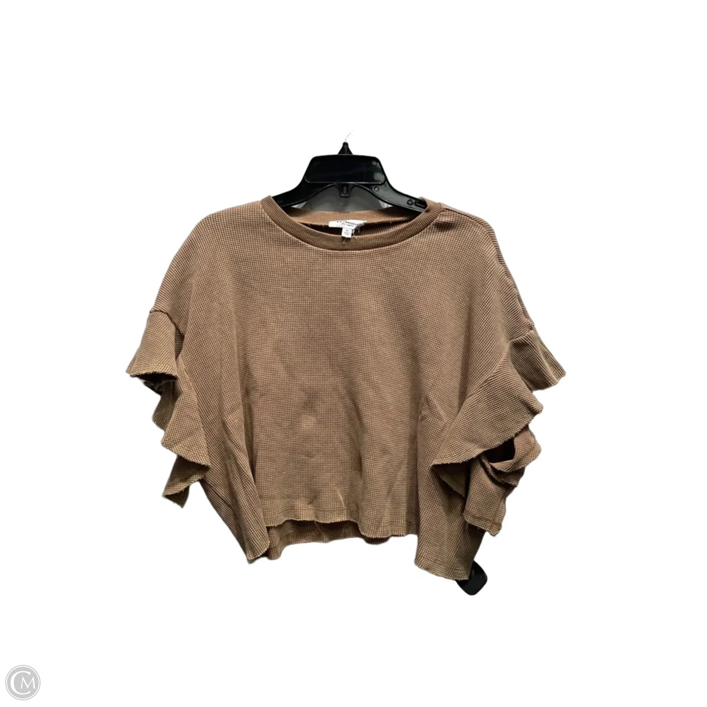 Top Short Sleeve By Ee Some In Tan, Size: M