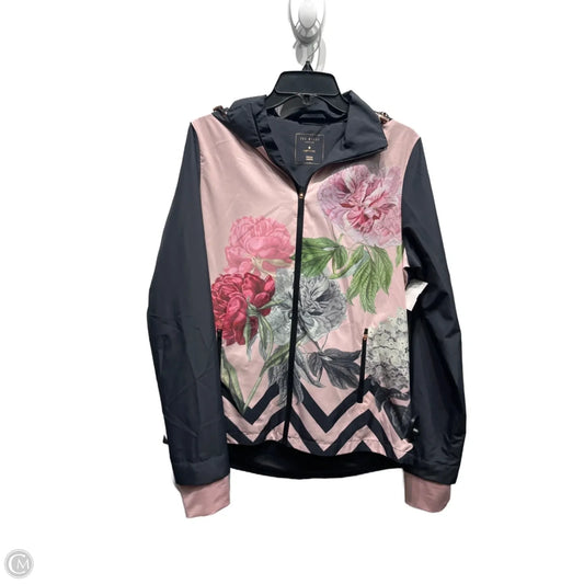 Jacket Windbreaker By Ted Baker In Grey & Pink, Size: Mp