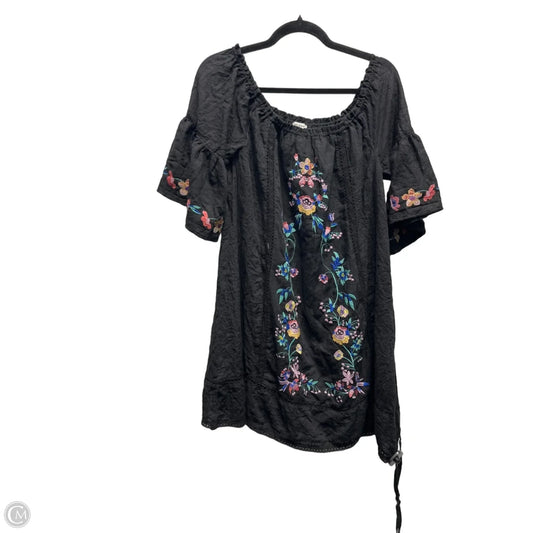 Dress Casual Short By Umgee In Black & Blue, Size: S