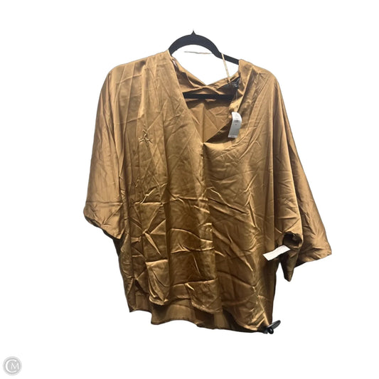 Top Short Sleeve By Banana Republic In Brown, Size: Xl