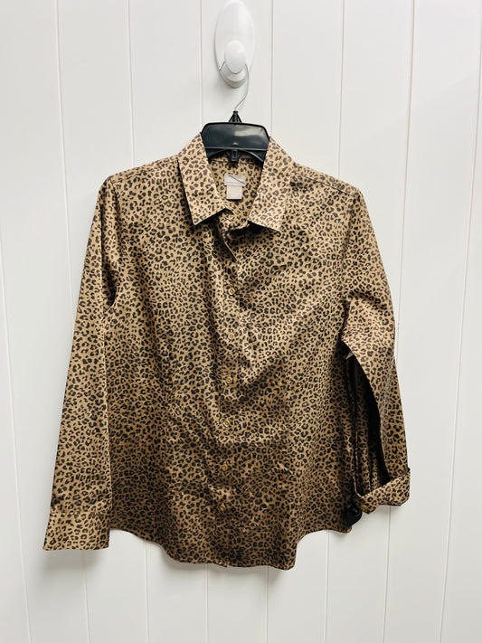 Top Long Sleeve By Chicos In Animal Print, Size: M