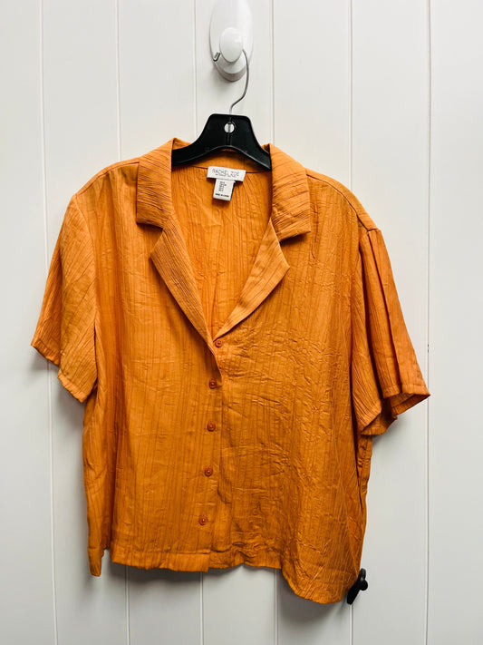 Orange Blouse Short Sleeve Rachel Zoe, Size S