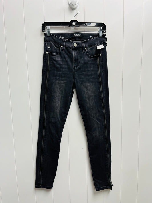 JEANS SKINNY LIVERPOOL in BLACK, Size: 4