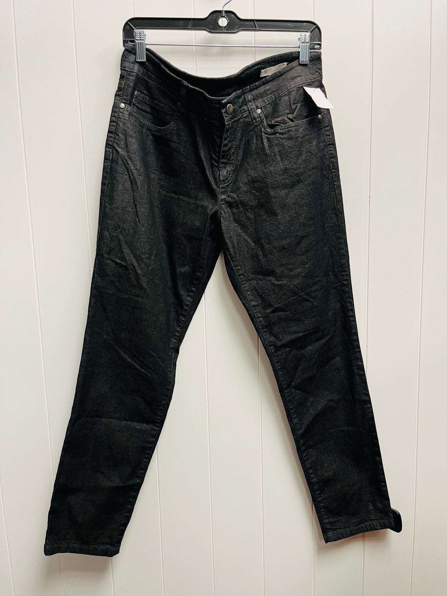 Black Denim Jeans Straight Eileen Fisher, Size 10