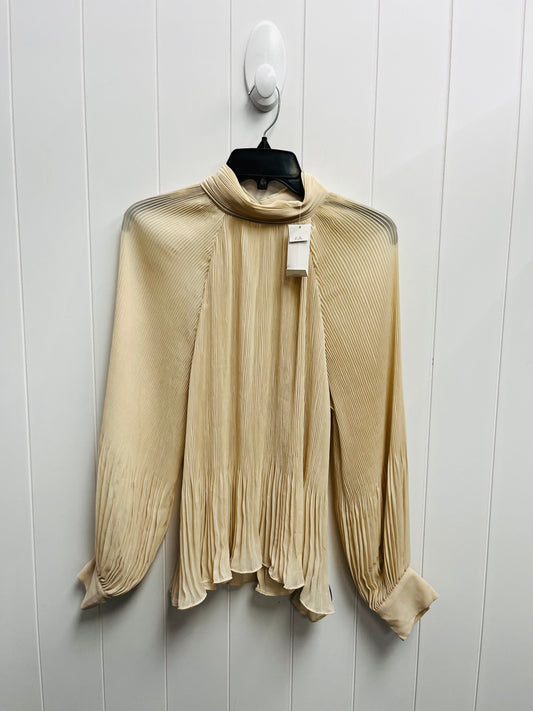 Blouse Long Sleeve By Banana Republic In Tan, Size: M