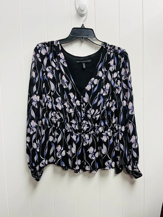 Blouse Long Sleeve By White House Black Market In Purple, Size: S