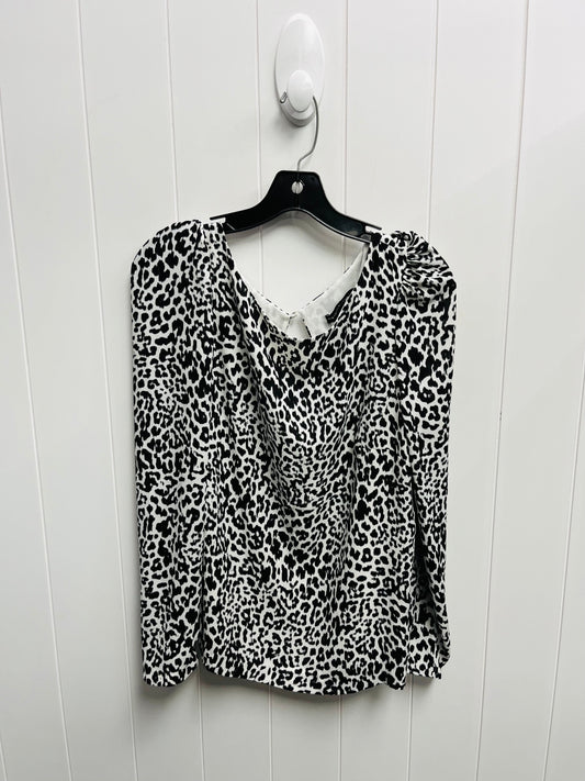 Top Long Sleeve By White House Black Market In Black & White, Size: M