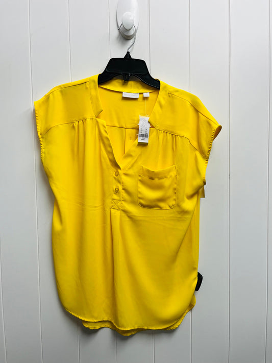 Yellow Top Short Sleeve New York And Co, Size S