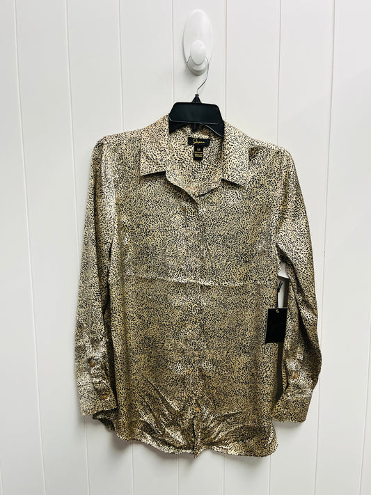 Blouse Long Sleeve By Japna In Animal Print, Size: M