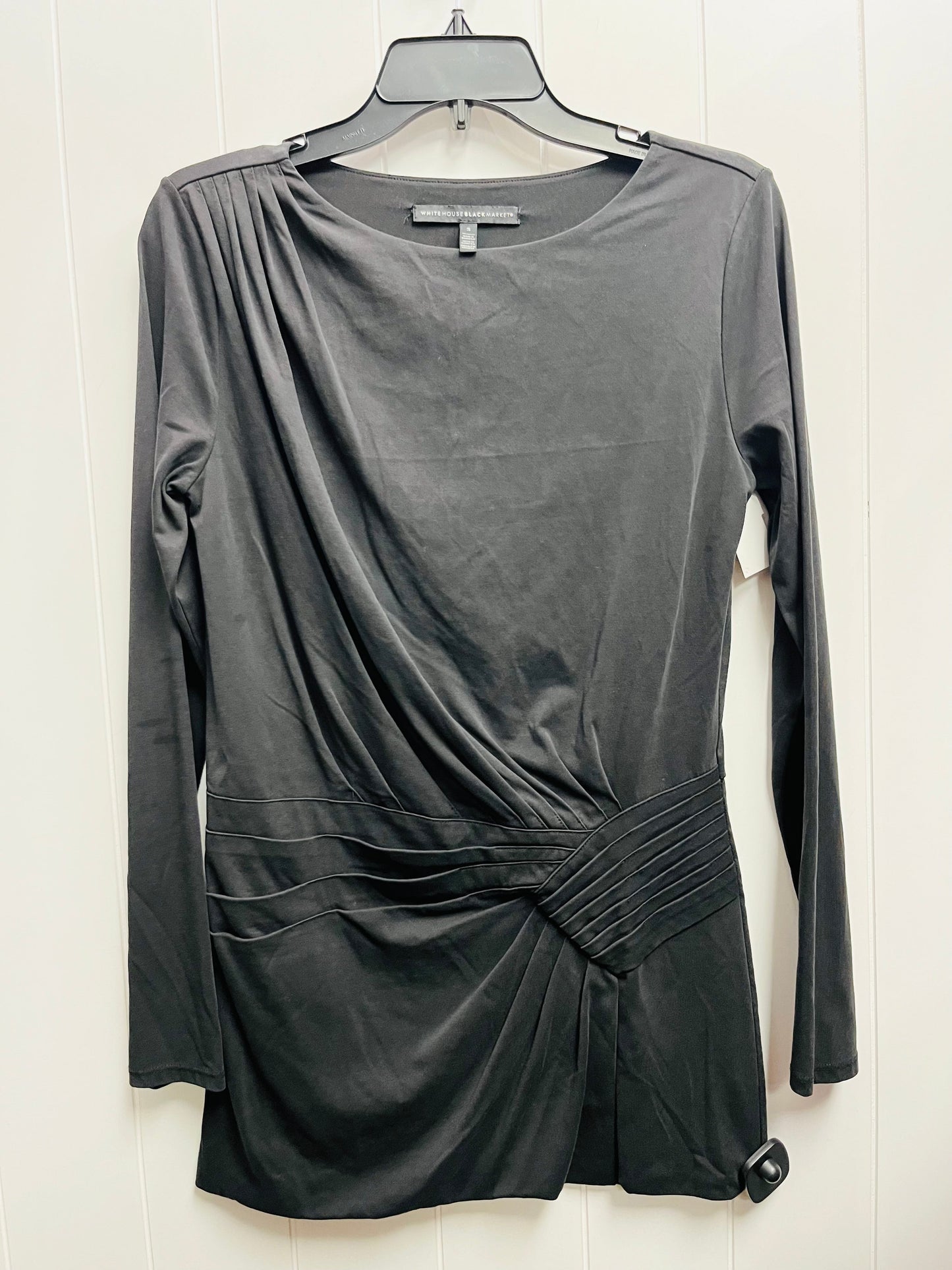 Tunic Long Sleeve By White House Black Market In Black, Size: S