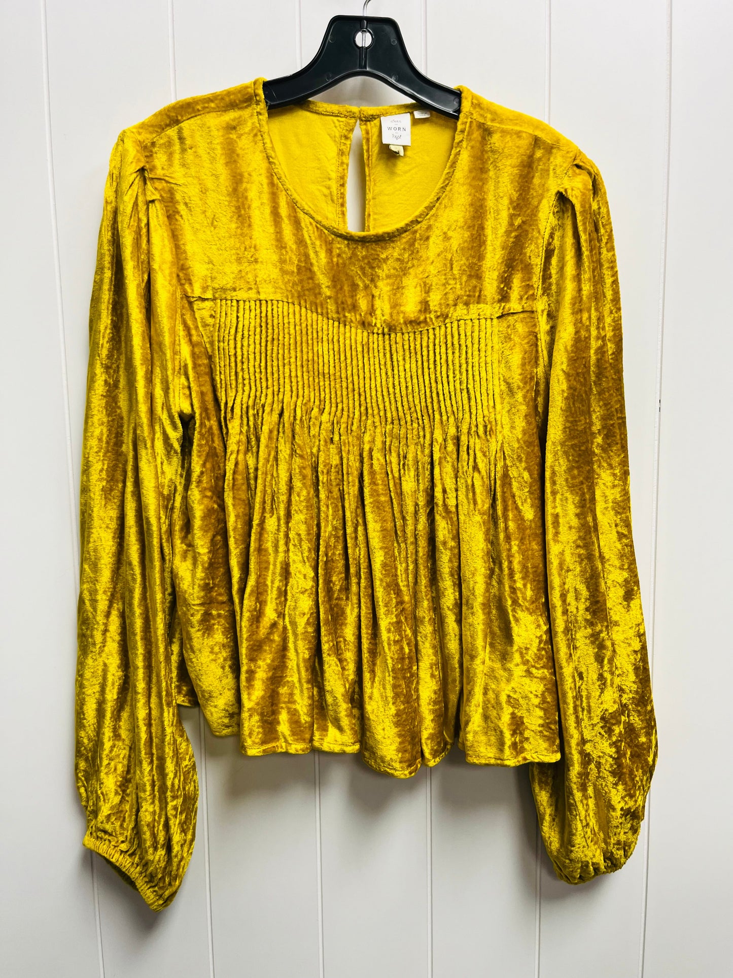 Yellow Top Long Sleeve Anthropologie, Size 10